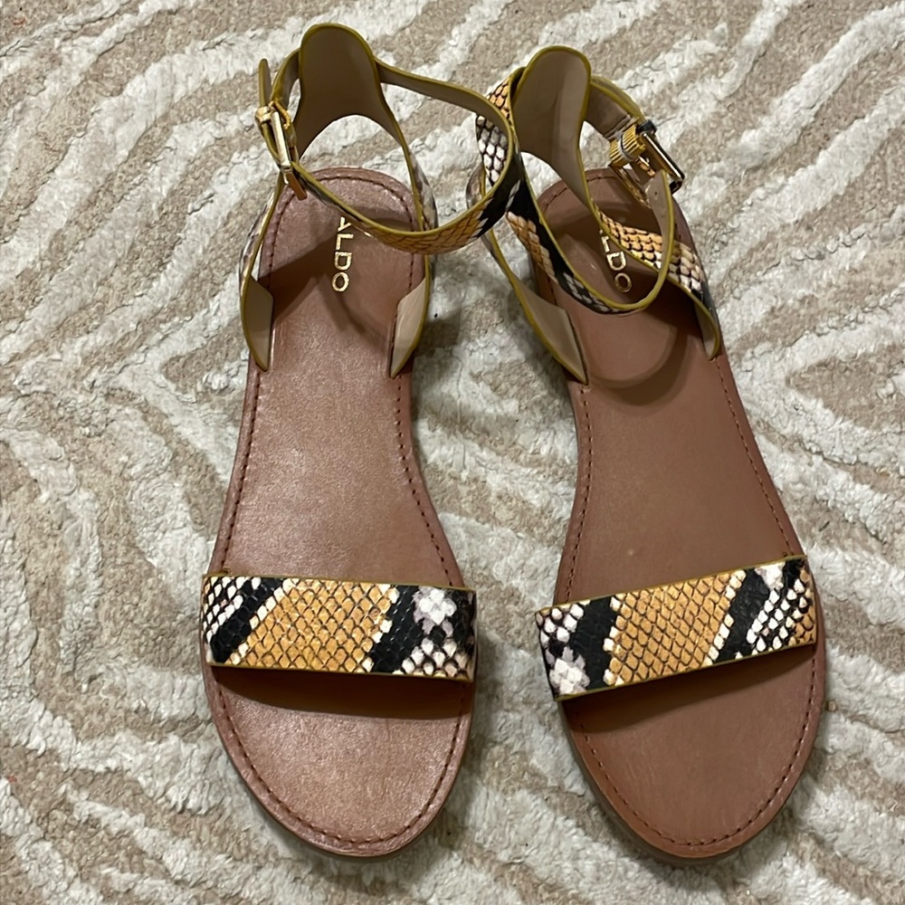 Aldo Sandals Snake Print